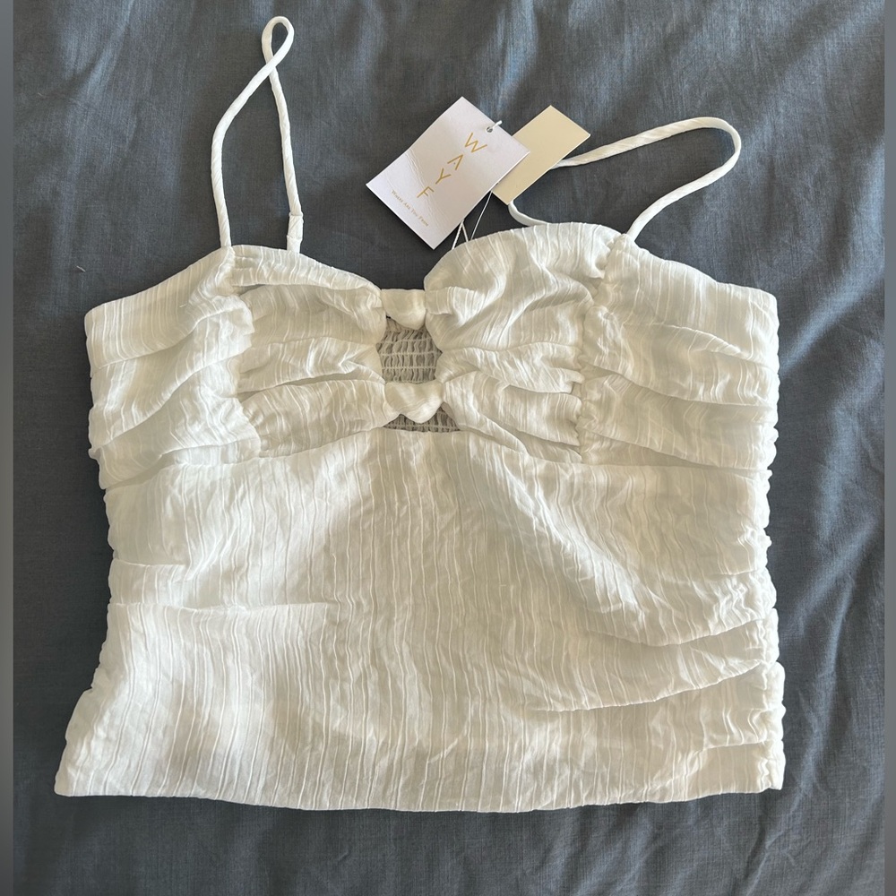 Tulled tank top